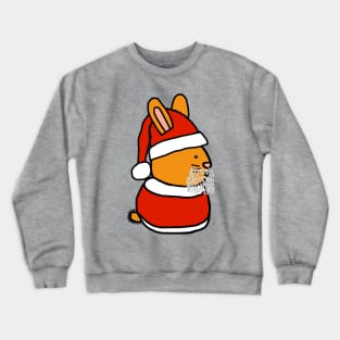 Cute Bunny Rabbit in Santa Suit at Christmas Crewneck Sweatshirt